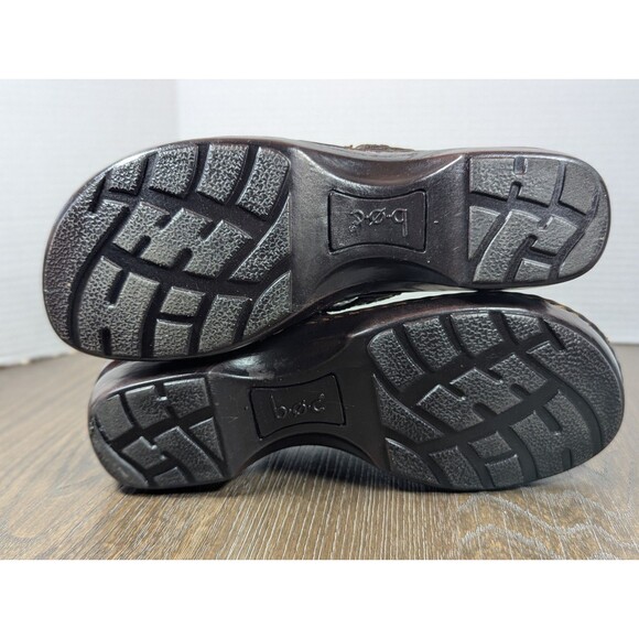 BOC Born Karley Clogs Mules Women's 10 Brown Tooled Leather Buckle Slip Ons - Picture 14 of 14